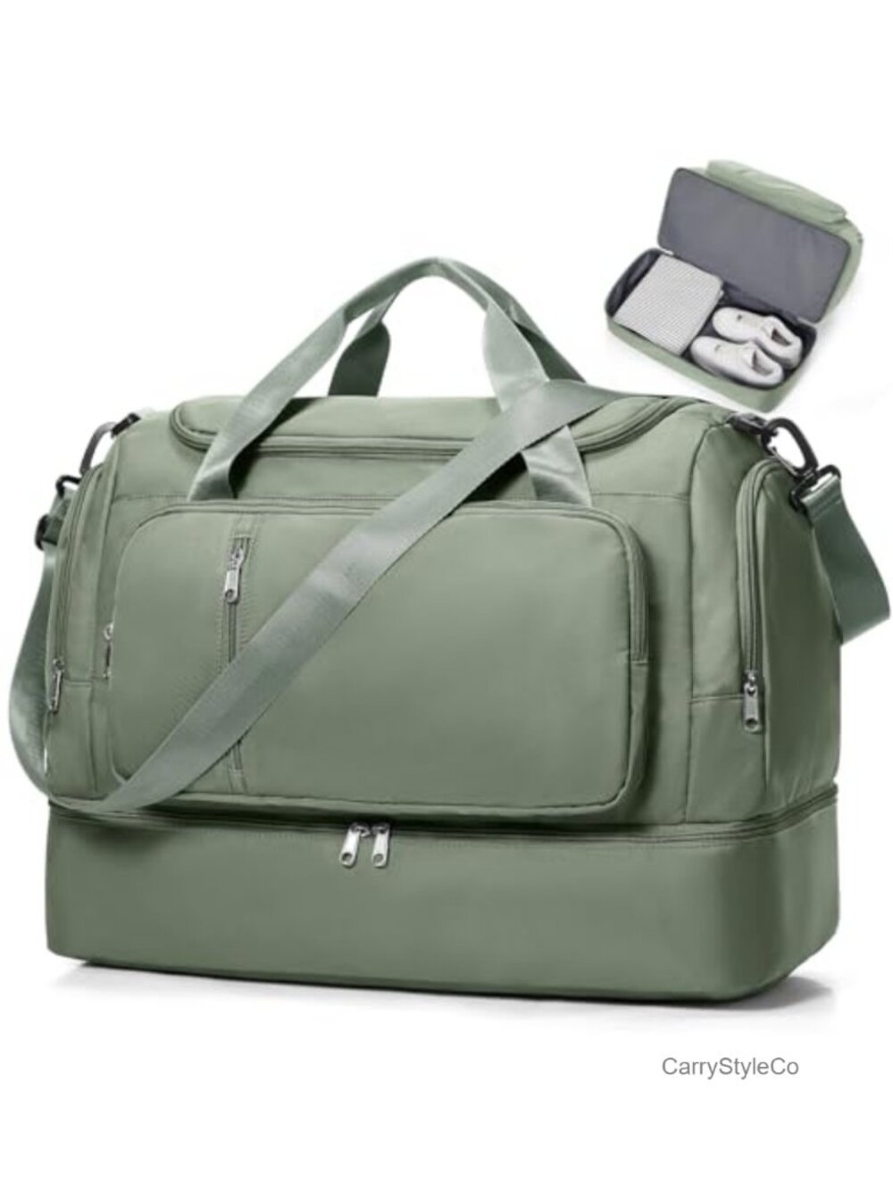Travel Duffel Bag Weekender Carry On with Shoe Compartment